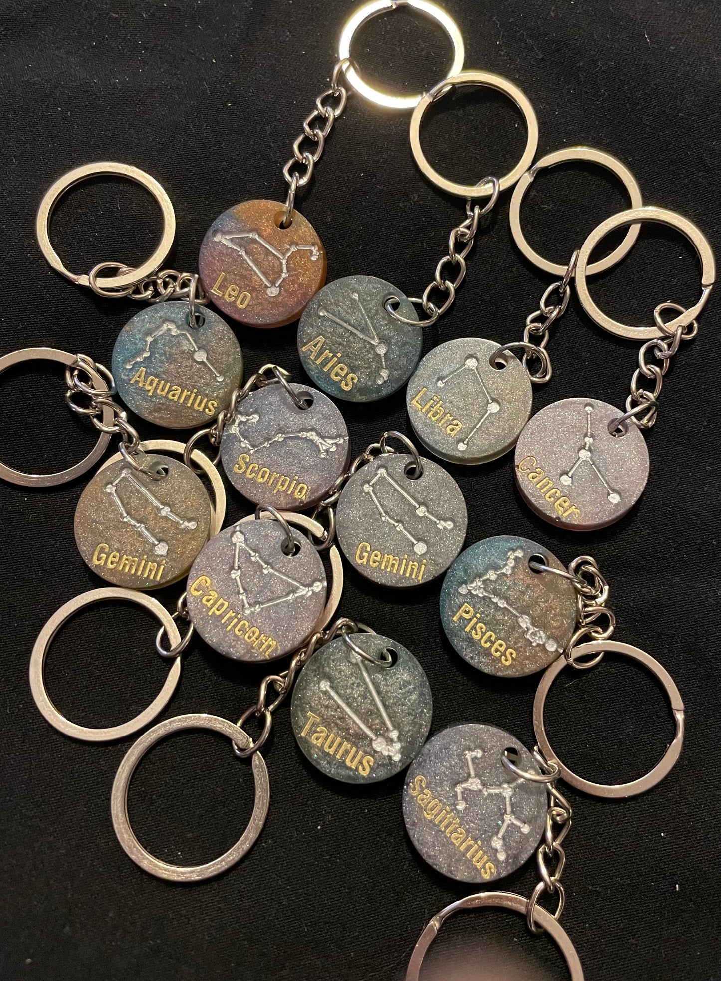 Star sign key rings