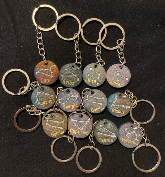 Star sign key rings