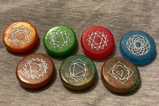 7 Resin chakra stones