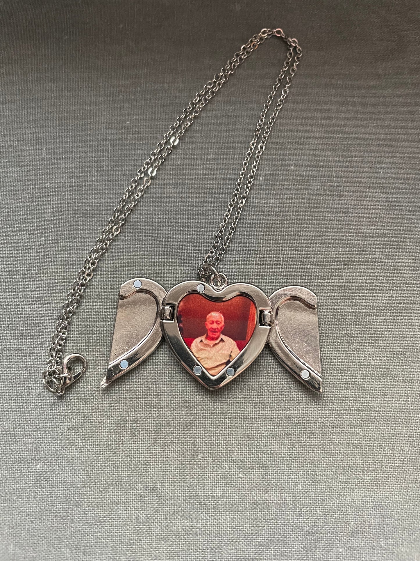 Angel Wing Love Heart necklace