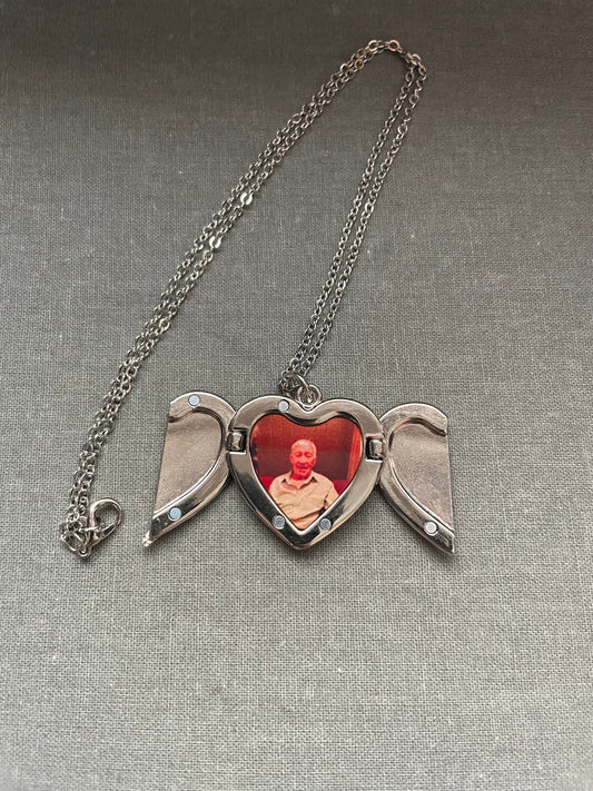 Angel Wing Love Heart necklace